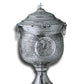 Nickel Hand Carved Holy Orthodox Baptismal Font - Size 2 (with water drain and lid)