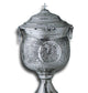 Nickel Hand Carved Holy Orthodox Baptismal Font - Size 4 (with water drain and lid)