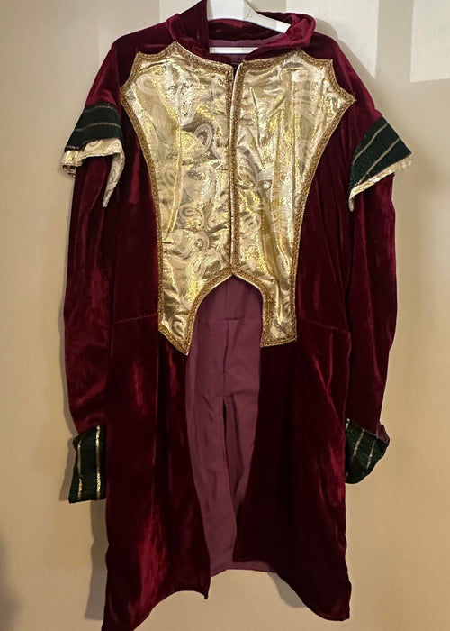 Christmas Burgundy Elf Costume - Adult Male