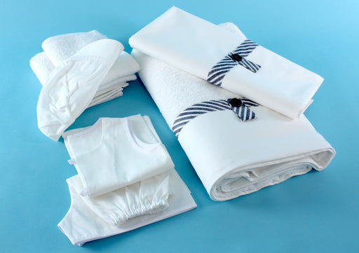 7 Piece Boy's Dionysius White Ladopana Set (Up to 24 Months)