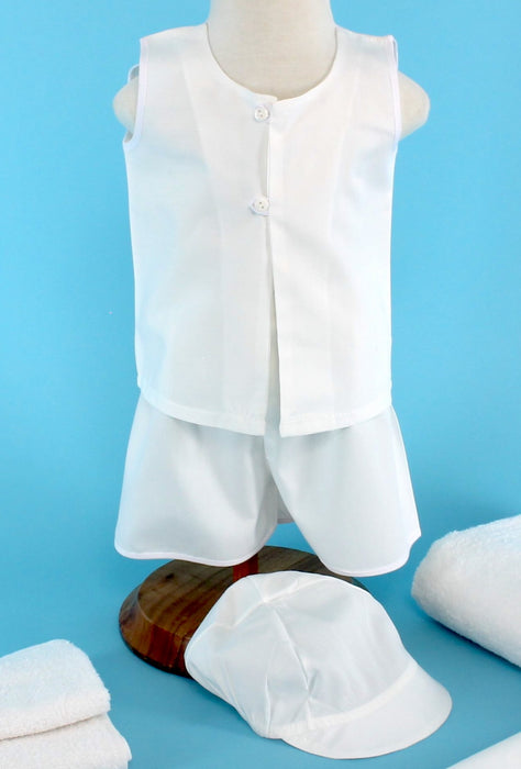 7 Piece Boy's Dionysius White Ladopana Set (Up to 24 Months)