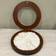 Sterling Silver Circle Case with Hammered Framing