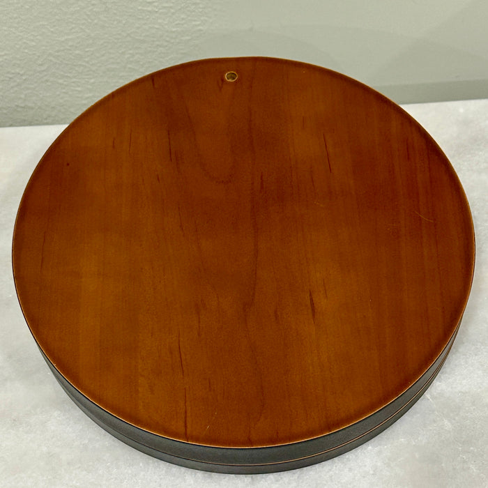 Sterling Silver Circle Case with Hammered Framing