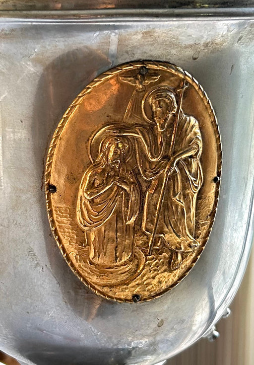 Holy Water Font with Medallion Icon (3 Gallon / 12 liters)