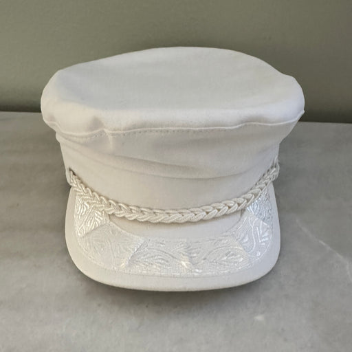 Greek Fisherman's Cap / Hat - Cotton - White