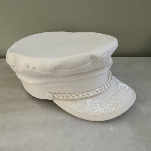 Greek Fisherman's Cap / Hat - Cotton - White