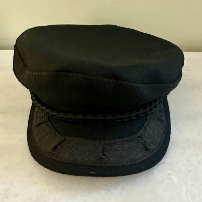 Greek Fisherman's Cap / Hat - Wool - Black