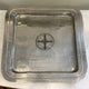 13" Orthodox Cross Square Tray - Silver Finish - Cross in Circle
