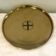 13" Orthodox Brass Wedding Tray - Cross in Circle Engraving