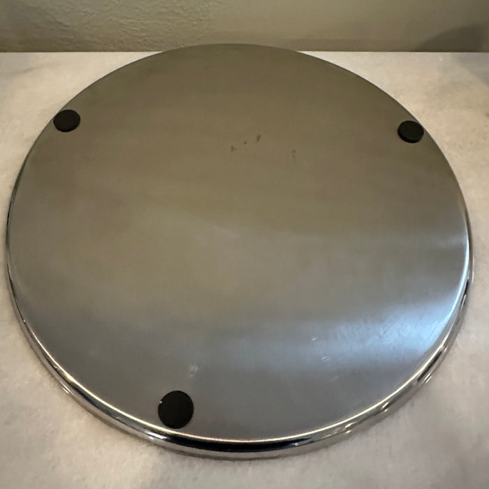 13" Orthodox Wedding Tray - Silver Tone - Cross Engraving