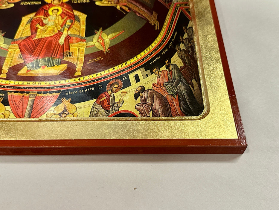 Holy Virgin Mary The Platytera Enthroned Greek Orthodox Icon