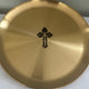 12" Brass Wedding Tray with Large Greek Orthodox Cross