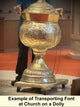 Nickel Hand Carved Holy Orthodox Baptismal Font - Size 3 (with water drain and lid)