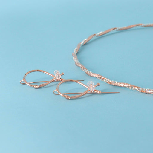 Rose Gold Wedding Crowns with Swarovski Crystals