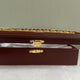 Wedding Crown Case Stefanothiki - Deep Square Wooden Case: Gold Trim