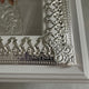 Wedding Crown Case Stefanothiki - Deep Square Wooden Case: White with Silver Trim