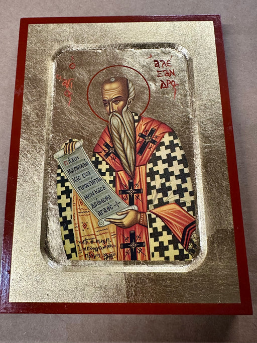 Saint Alexander, Patriarch of Constantinople Greek Orthodox Icon.