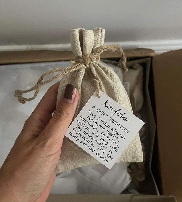 Isabella Linen Pouch Jordan Almond Favor