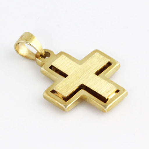 Psalm 27:1 Greek Gold Cross - Small
