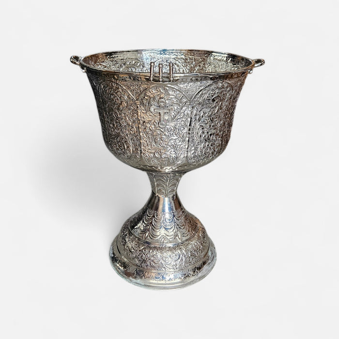 Engraved Baptismal Font with Cross ~ 70-75 Liters