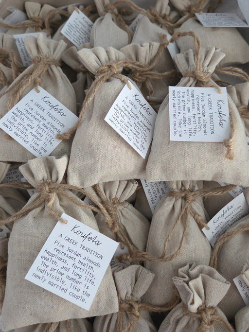 Isabella Linen Pouch Jordan Almond Favor