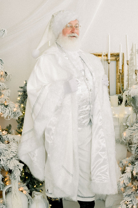 Christmas White Santa Claus Costume - Adult Male