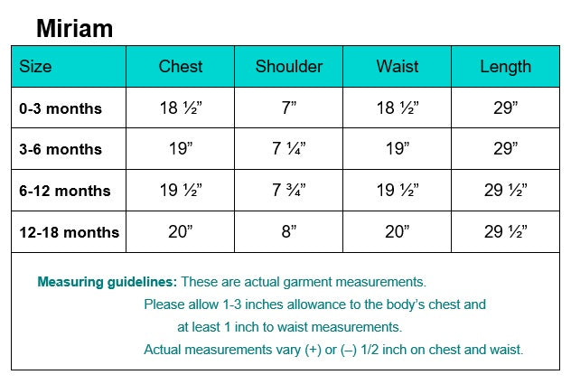 Miriam Girls Christening Outfit (up to 18 months)