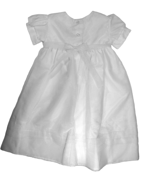 White Organza Gown Accented with Sheer Flowers