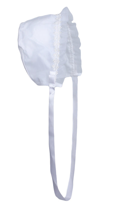 White Organza Gown Accented with Sheer Flowers