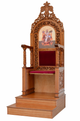 Orthodox Bishop’s Throne – Hand-Carved of Linden Wood with Ornamental Backing (Style 441)