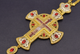 Orthodox Pectoral Christ Cross – Gold & Silver Plated with Colored Stones (6652-13)