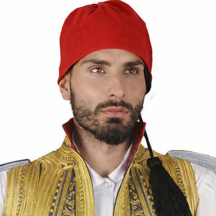 Traditional RED Wool Greek Hat Cap for Evzone