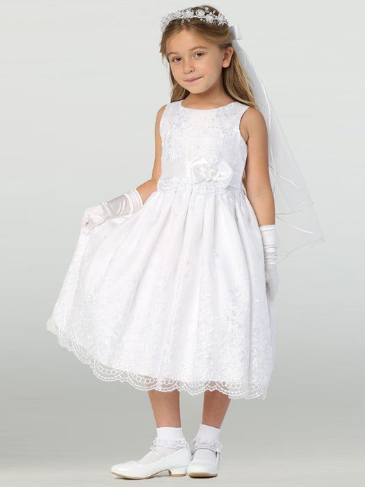 First Communion Dress - The Angela Collection (Sizes 6, 7, 8, 10) (Plus Sizes 8, 10, 12, 14)