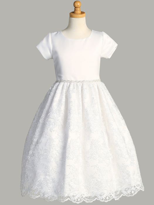 First Communion Dress - The Estella Collection (Sizes 6, 7, 8, 10, 12) (Plus Sizes 8, 10, 12, 14)