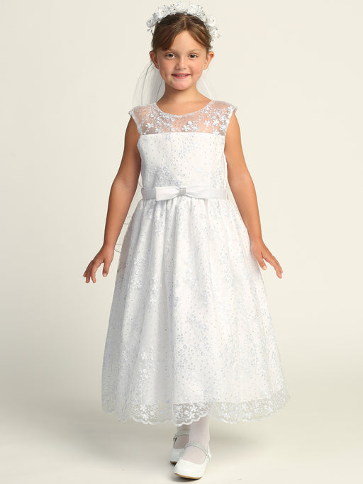First Communion Dress - The Daphne Collection (Sizes 6, 7, 8, 10, 12) (Plus Sizes 12, 14, 16)