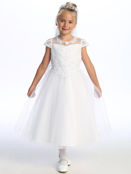 First Communion Dress - The Vivian Collection (Sizes 6, 7, 8, 10) (Plus Sizes 8, 10, 12, 14, 16, 18, 20)