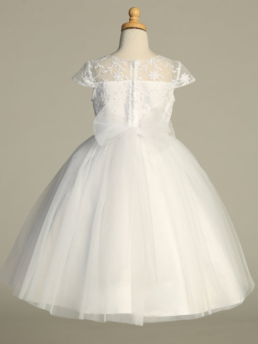 First Communion Dress -Grace Embroidered Tulle (Sizes 6, 7, 8, 10, 12) + Plus Sizes up to 20X