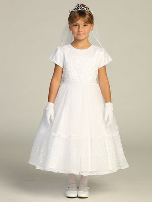 First Communion Dress - The Celeste Collection (Sizes 6, 7, 8, 10, 12) (Plus Sizes up to 20X)