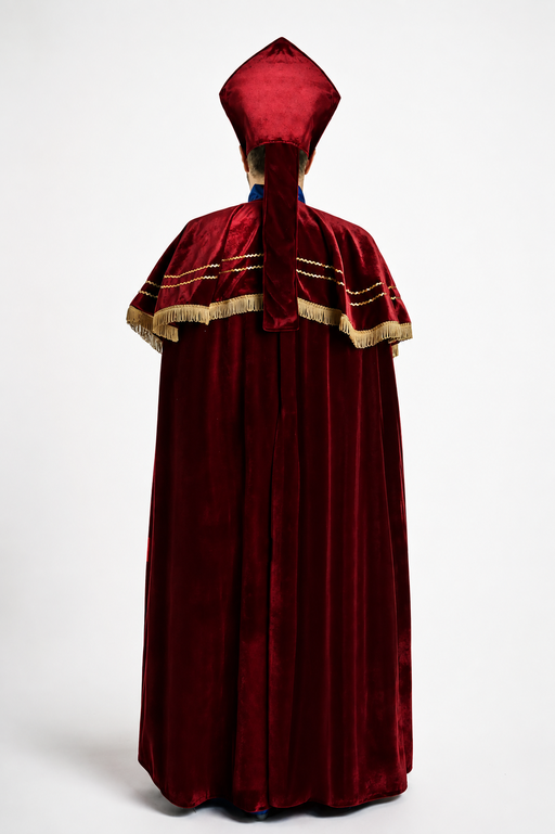 Christmas Saint Nicholas Burgundy Costume - Adult Male