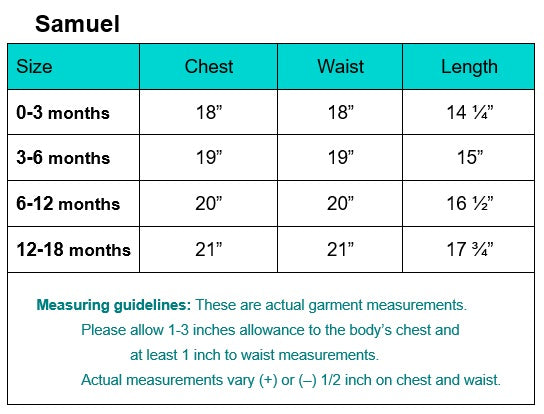 Samuel Boy's Christening Outfit (up to 18 months)