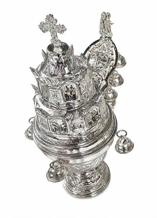 Censer - Orthodox Censer with Bells - Silver Finish