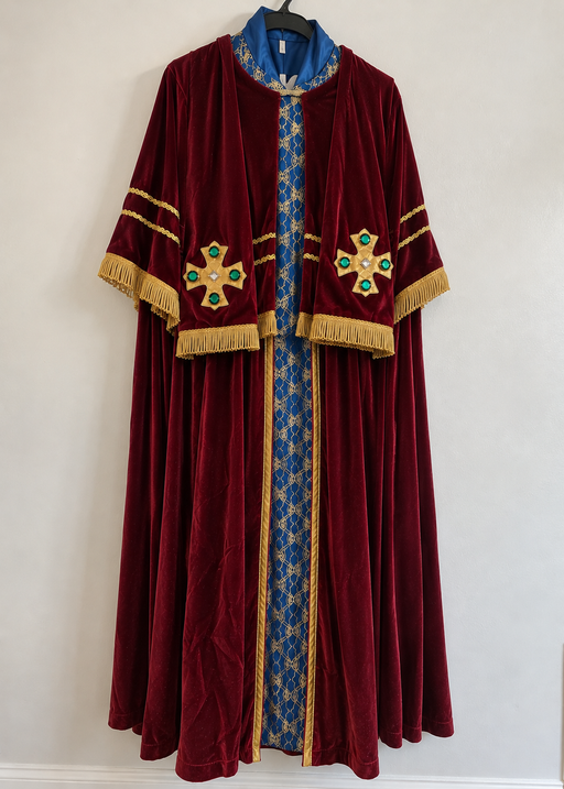 Christmas Saint Nicholas Burgundy Costume - Adult Male