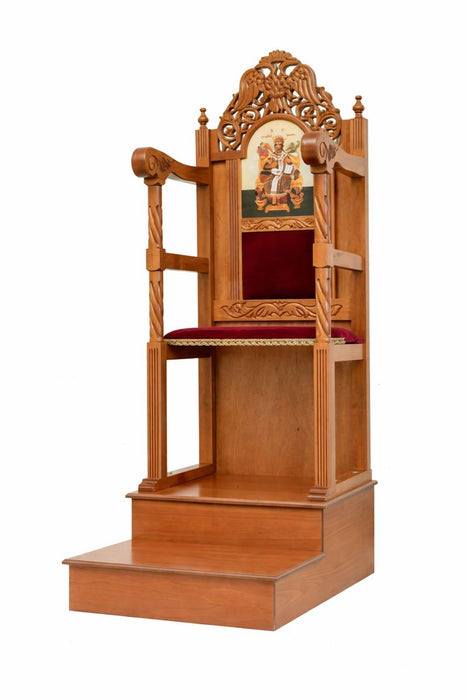 Orthodox Bishop’s Throne – Hand-Carved with Open Sides (Style 462)
