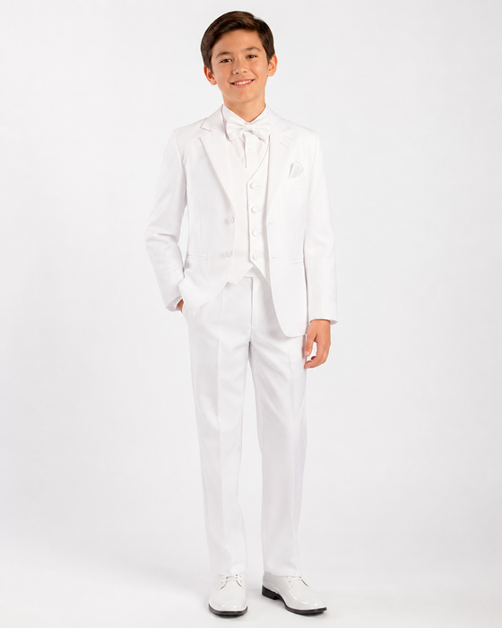 White Formal Tuxedo Set for Boys - (Sizes: 3 Months to 14 Years)