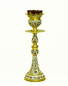 Altar Oil Lamp with Enamel