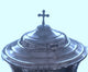 Orthodox Baptismal Font with Embellished Design - Nickel Plated - Size 4