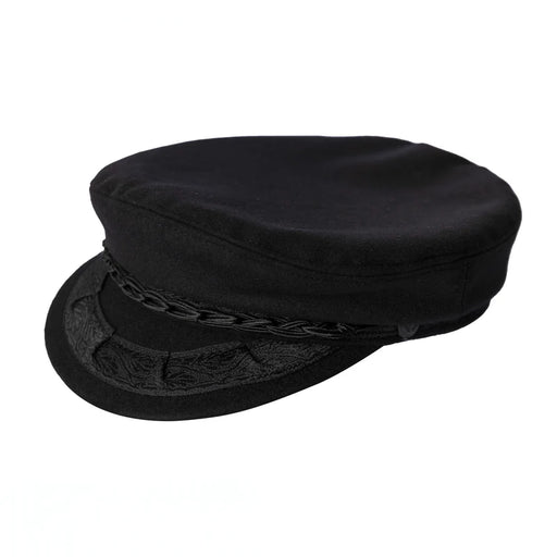 Greek Fisherman's Cap / Hat - Wool - Black