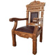 Orthodox Bishop’s Chair – Hand-Carved Solid Oak with Leather Seat