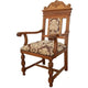 Orthodox Bishop’s Chair – Hand-Carved Solid Oak with Brocade Upholstery
