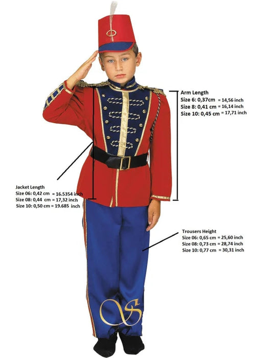 Christmas Drummer Costume (Blue and Red) - Child